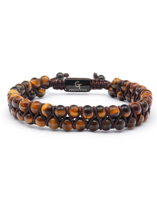 GT Collection Armbånd 'Double-Bead'  brun