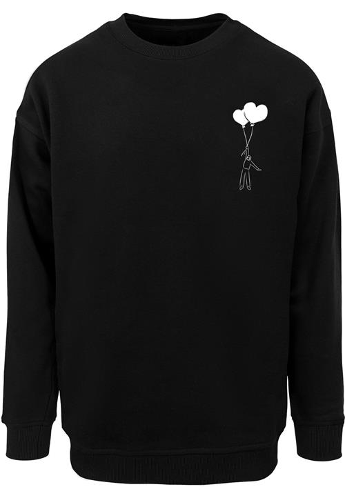 Merchcode Sweatshirt 'Love In The Air'  sort / hvid