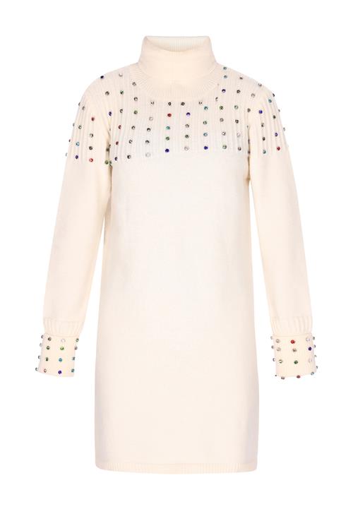 faina Strikkjole  lyseblå / mørkeblå / lilla / uldhvid