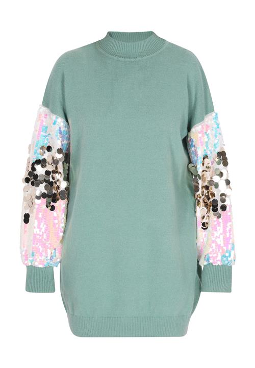 IZIA Strikkjole  blå / cyanblå / gammelrosa / sølv