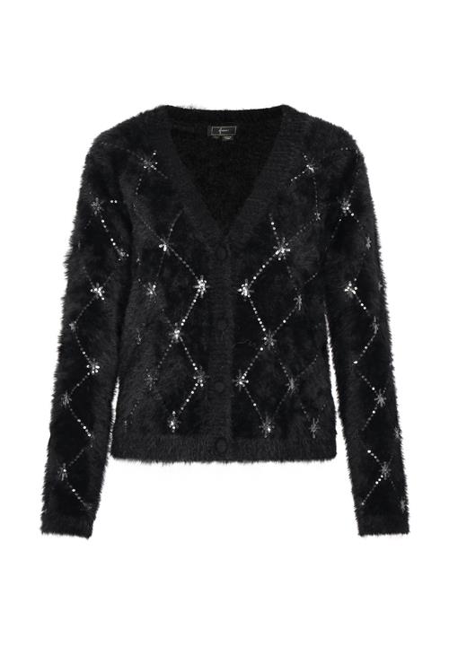 faina Cardigan  sort / sølv