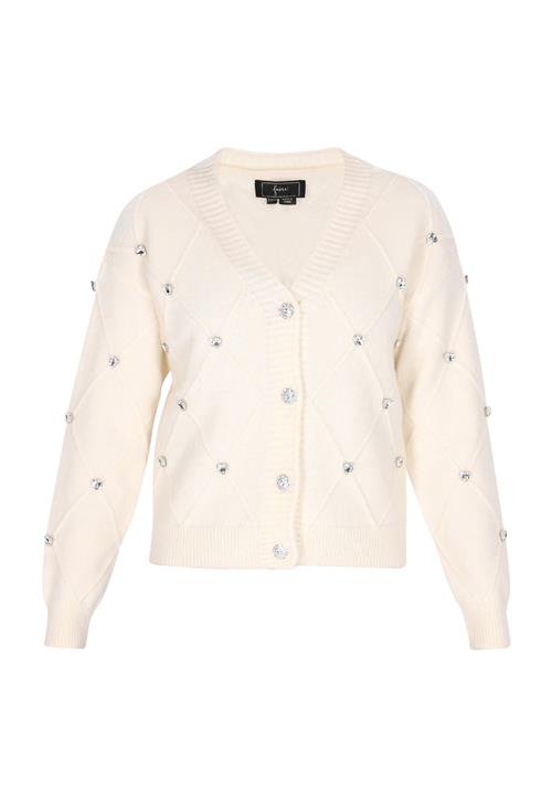 faina Cardigan  sølv / uldhvid