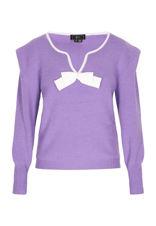 faina Pullover  lavendel / hvid