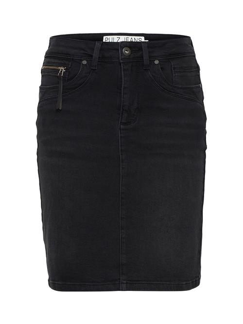 PULZ Jeans Nederdel 'Karolina'  black denim