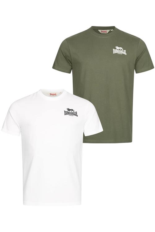 LONSDALE Bluser & t-shirts 'Blairmore'  oliven / sort / hvid
