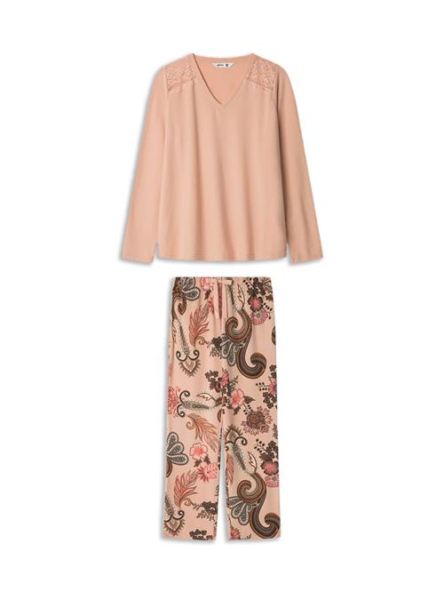 Gisela Pyjamas 'Set'  orange / fersken / laks / sort