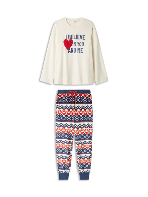 Gisela Pyjamas 'Set'  marin / rød / offwhite