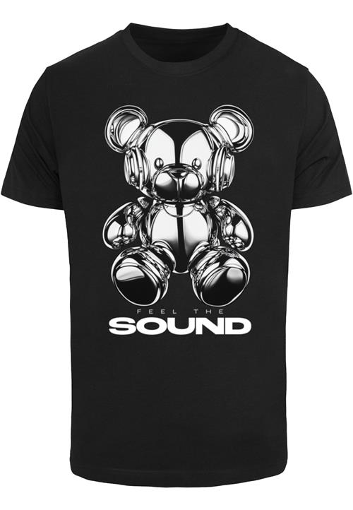 Mister Tee Bluser & t-shirts 'Feel The Sound Chrome Bear'  grå / sort / hvid