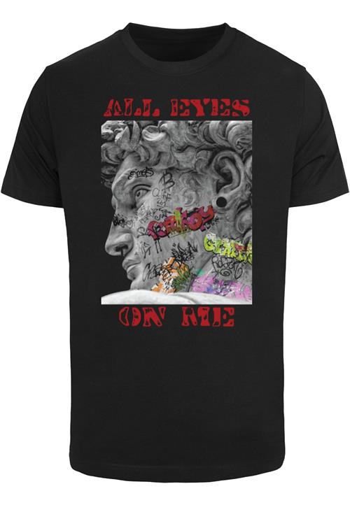 Mister Tee Bluser & t-shirts 'All Eyes Face Statue'  grå / mørkerød / sort