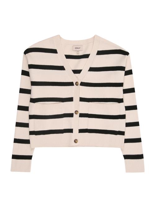 ONLY GIRLS Cardigan 'KOGAma'  creme / sort