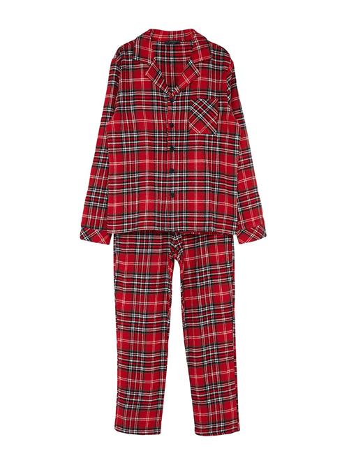 Trendyol Pyjamas lang  rød / sort / hvid