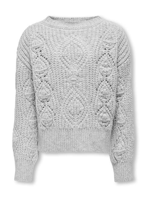 ONLY GIRLS Pullover 'KOGRosetta'  lysegrå