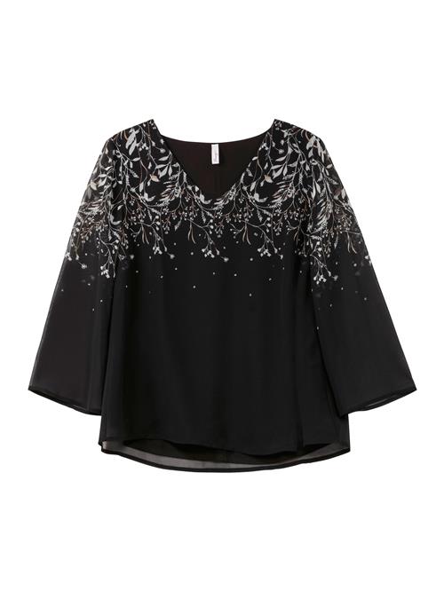 SHEEGO Bluse  sort / hvid