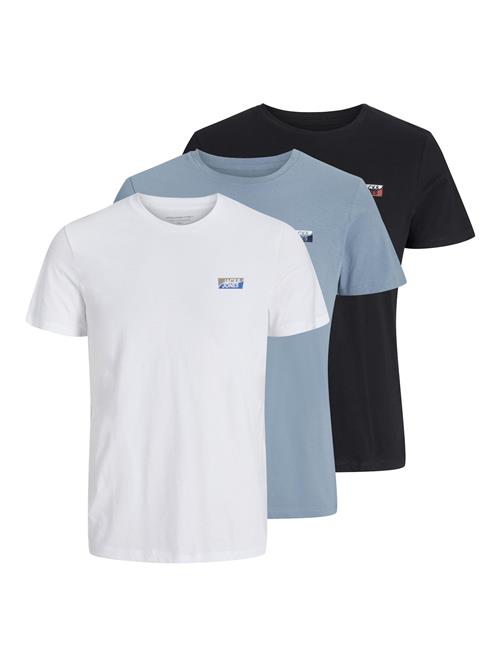 JACK & JONES Bluser & t-shirts  blå / sort / hvid