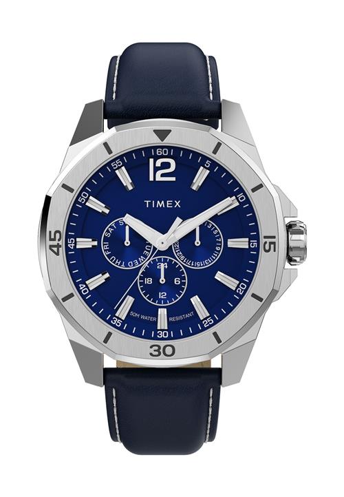TIMEX Analogt ur 'Essex'  mørkeblå / sølv