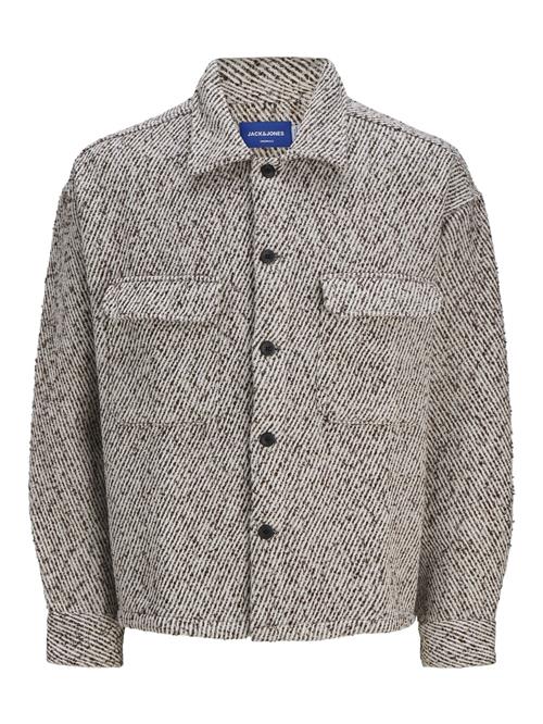 JACK & JONES Skjorte  brun / offwhite