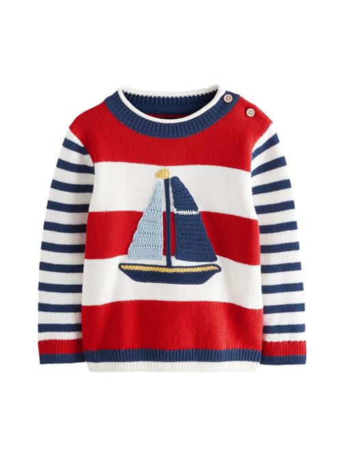 Next Pullover  navy / gul / blodrød / hvid