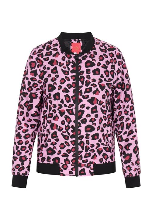 swirly Overgangsjakke  lys pink / mørk pink / sort