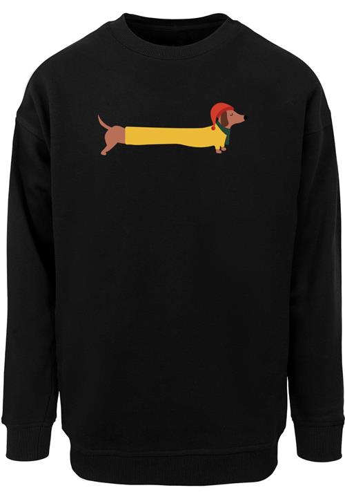 Merchcode Sweatshirt 'Christmas Dog'  blandingsfarvet / sort