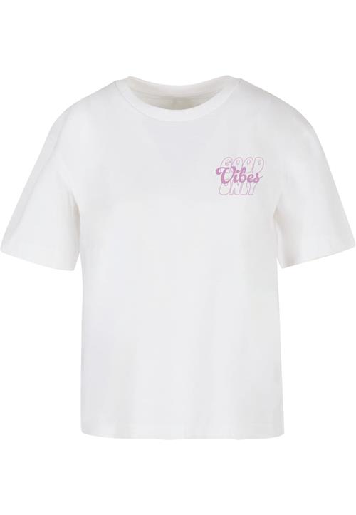 Miss Tee Shirts 'Good Vibes'  eosin / hvid