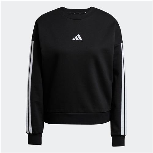 ADIDAS SPORTSWEAR Sportsweatshirt 'Essentials 3-Stripes Fleece'  sort / hvid