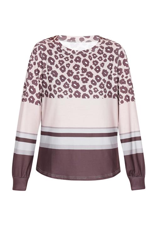 ebeeza Bluse  lyseblå / brun / lysebrun