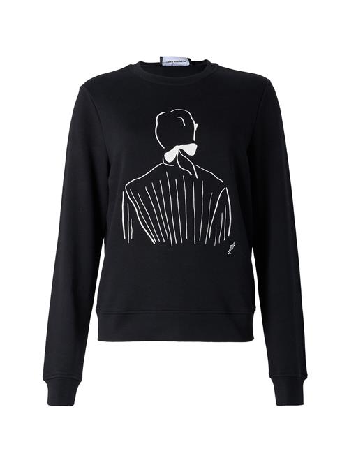Karl Lagerfeld Sweatshirt 'Karl Lagerfeld x Jorge Parra'  sort / hvid
