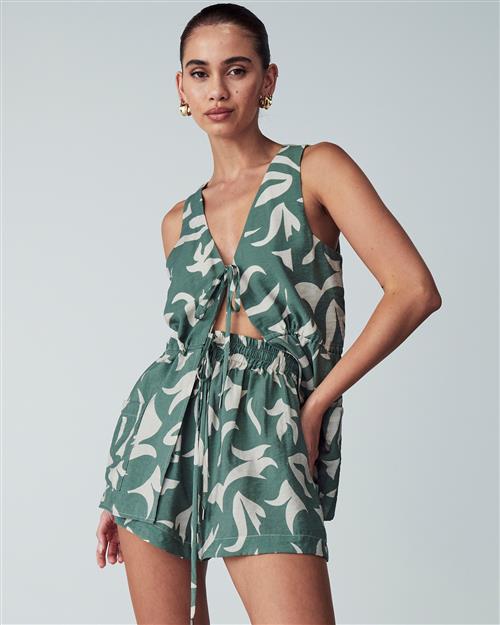 St MRLO Bukser 'Levie'  grøn / hvid