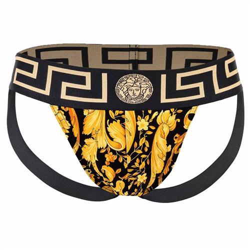 VERSACE Slip  beige / mørkegul / mørkeorange / sort