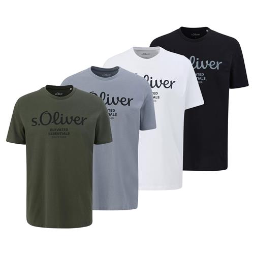 s.Oliver Bluser & t-shirts  røggrå / mørkegrøn / sort / hvid