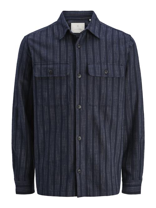 JACK & JONES Skjorte 'JPRCCRAYMOND'  navy / natblå / hvid