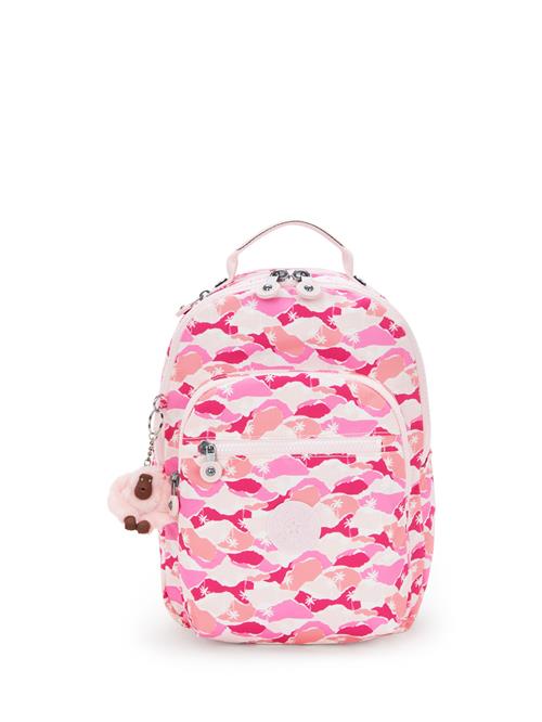 KIPLING Rygsæk 'Seoul'  pink / pitaya / pudder / hvid