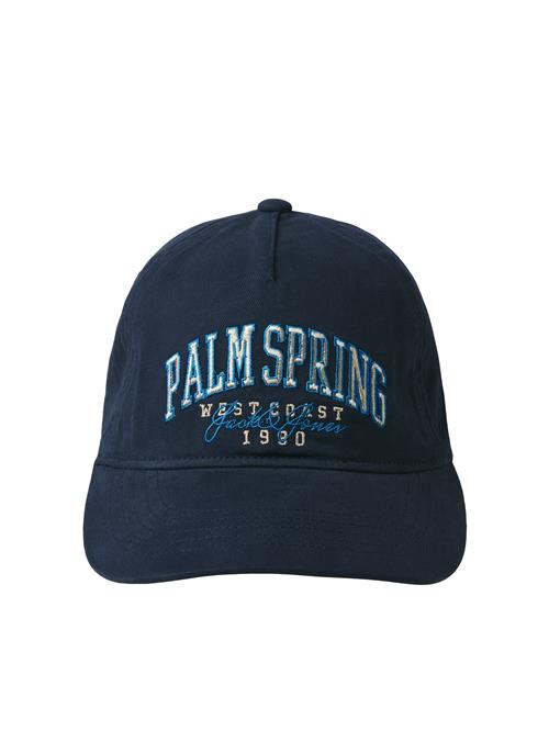 JACK & JONES Hætte 'JACPalme'  blå / natblå / hvid