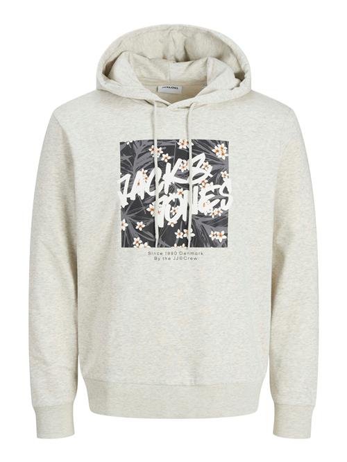 JACK & JONES Sweatshirt 'JJHAWAII'  grå / orange / sort / hvid-meleret
