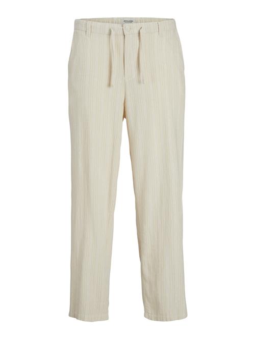 JACK & JONES Lærredsbukser 'JPSTKarl'  beige / mørkebeige