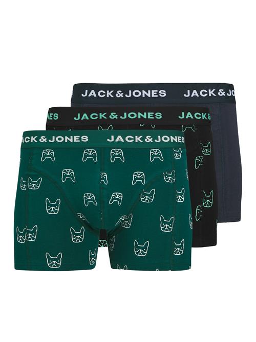 JACK & JONES Boksershorts 'JACDENIM DOG'  navy / mørkegrøn / sort / hvid