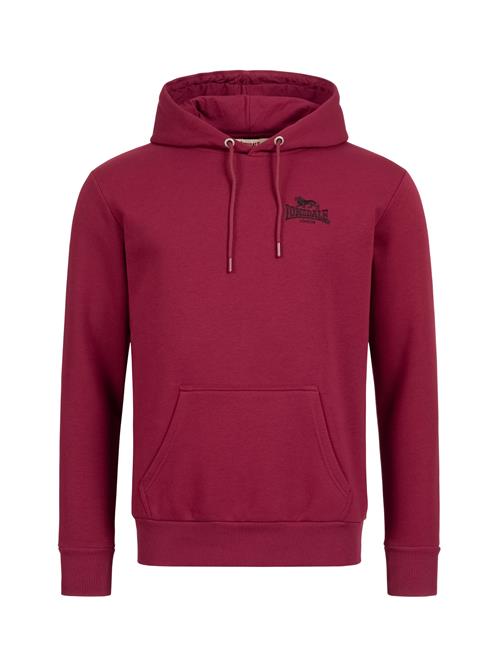 LONSDALE Sweatshirt 'Talmine'  mørkerød / sort