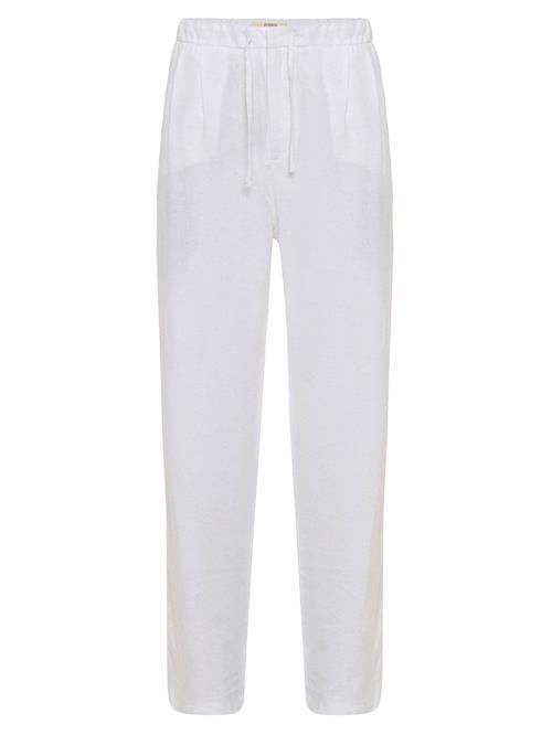 Antioch Bukser med lægfolder  naturhvid