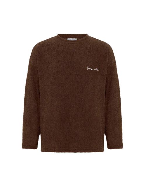 Dandalo Pullover  mørkebrun / hvid