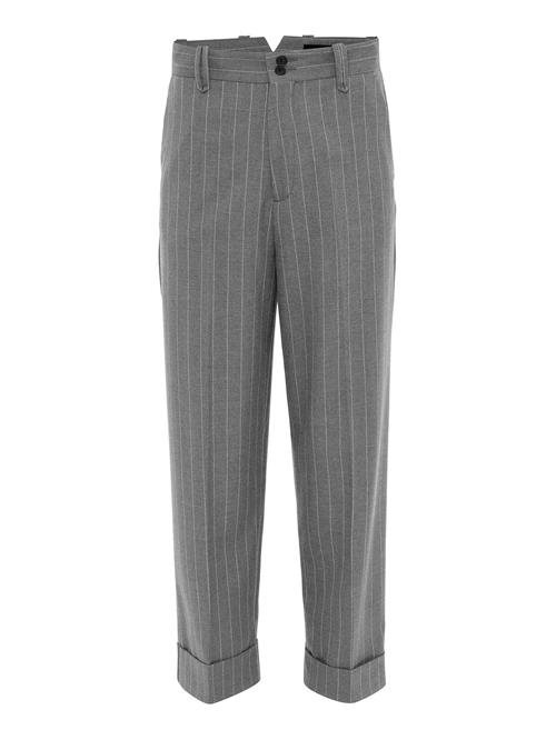 Antioch Bukser med fals  mørkegrå / offwhite