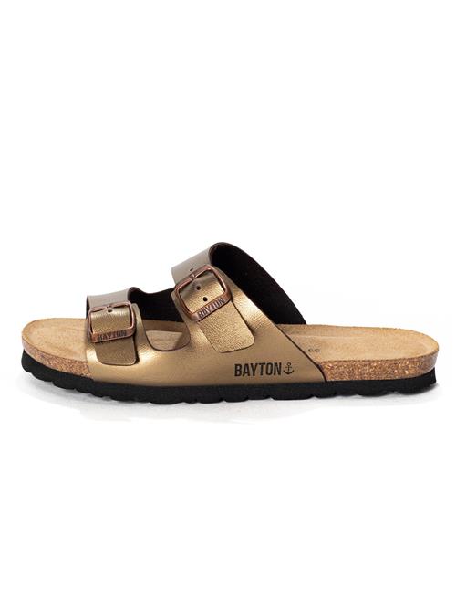 Bayton Pantoletter 'Astrakan'  bronze / sort