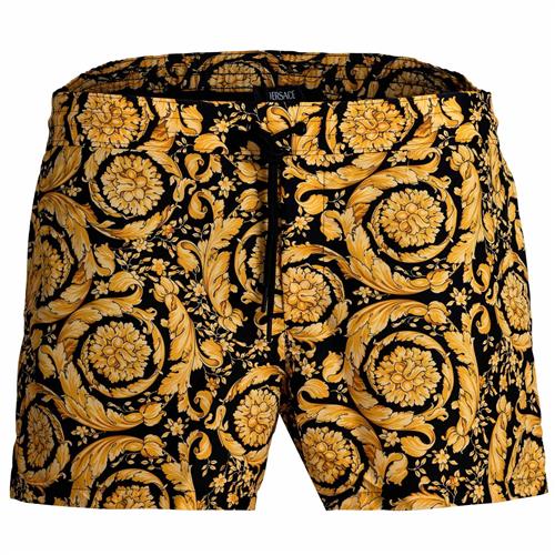 VERSACE Badeshorts  gul / sort
