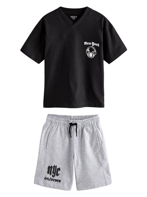 Next Sæt  lysegrå / sort / hvid