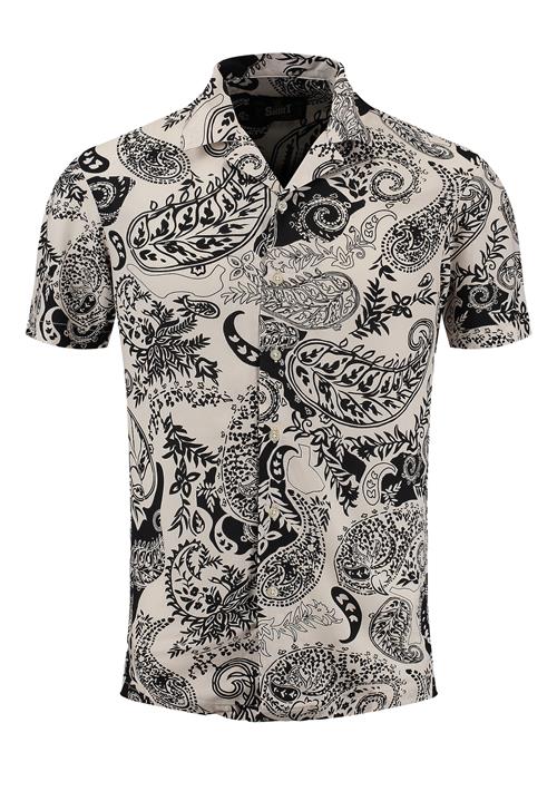 Key Largo Skjorte 'Keys'  beige / sort