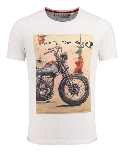 Key Largo Bluser & t-shirts 'Spokes'  beige / orange / sort / hvid