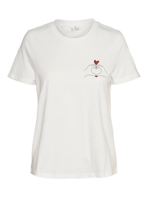 VERO MODA Shirts 'VMViva'  mørkerød / sort / hvid