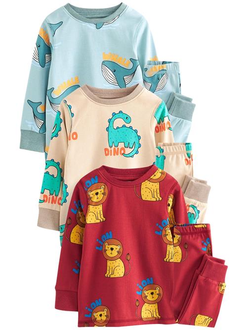 Next Nattøj  beige / lyseblå / gul / mørkerød