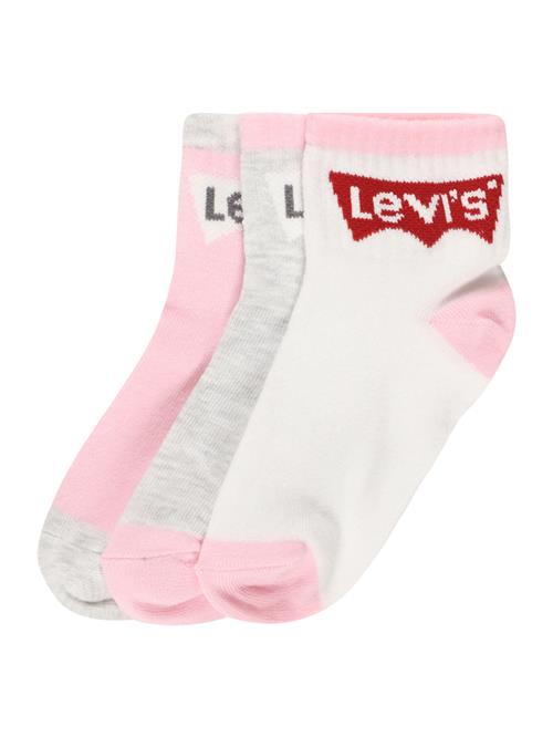 LEVI'S ® Sokker 'BATWING'  grå-meleret / lys pink / rød / hvid