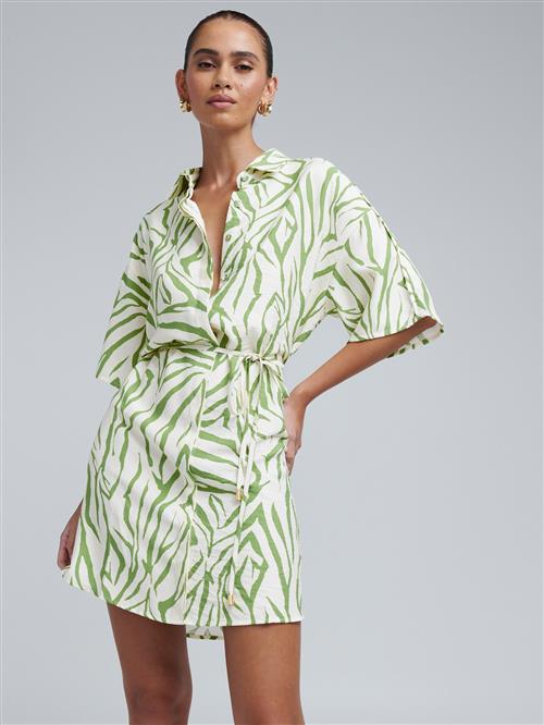 BWLDR Kjole 'Orla'  kiwi / hvid