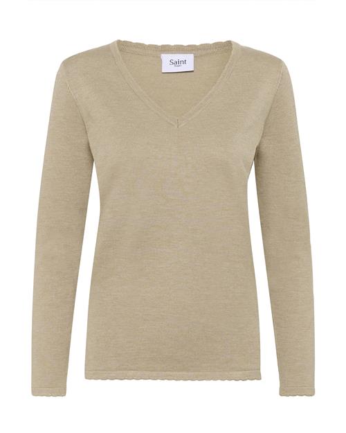 SAINT TROPEZ Pullover 'Mila'  beige-meleret